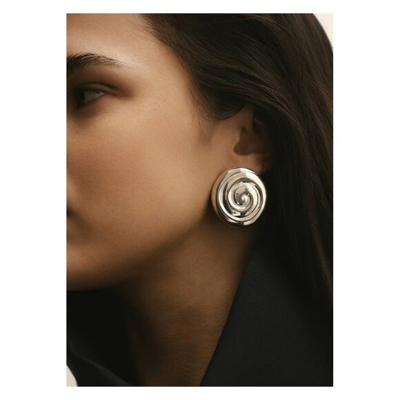 Louis Abel Uzu Earrings in Silver - Picture 2 of 4